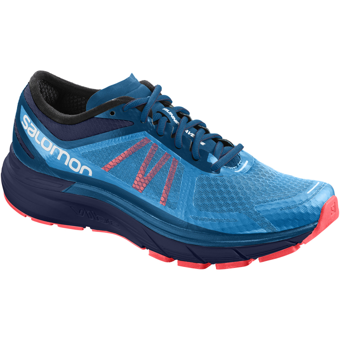 SALOMON SONIC RA MAX Philippines - Men's Running Shoes - Blue/Deep Blue | 315648-EQM